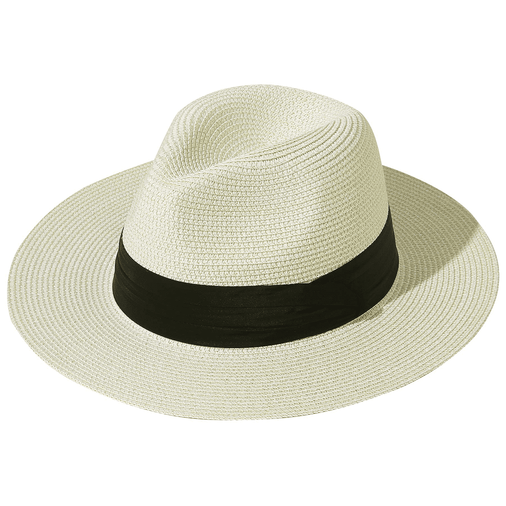Wholesale Lot Of 6 Fedora Hat Wide Brim Ribbon Floppy Women Men Panama Cap 