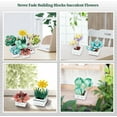 thumbnail image 4 of Honchoes 9 in 1  Succulent Flowers Building Sets Compatible with Lego Botanical Home Office Decor Gifts for Adults Boys Girls 977 Pcs, 4 of 6