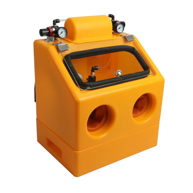 Sandblasting Machine, Large View Window Electric Sand Blasting Machine Pedal Control for Rough Surfaces for Clear Up Molds