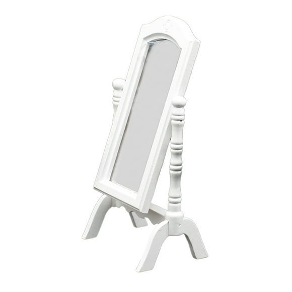 Bewildely Mini-casa tocador espejo clásico marco de paisaje miniatura simulación modelo muebles juguetes niños adorno Muebles de casa de muñecas