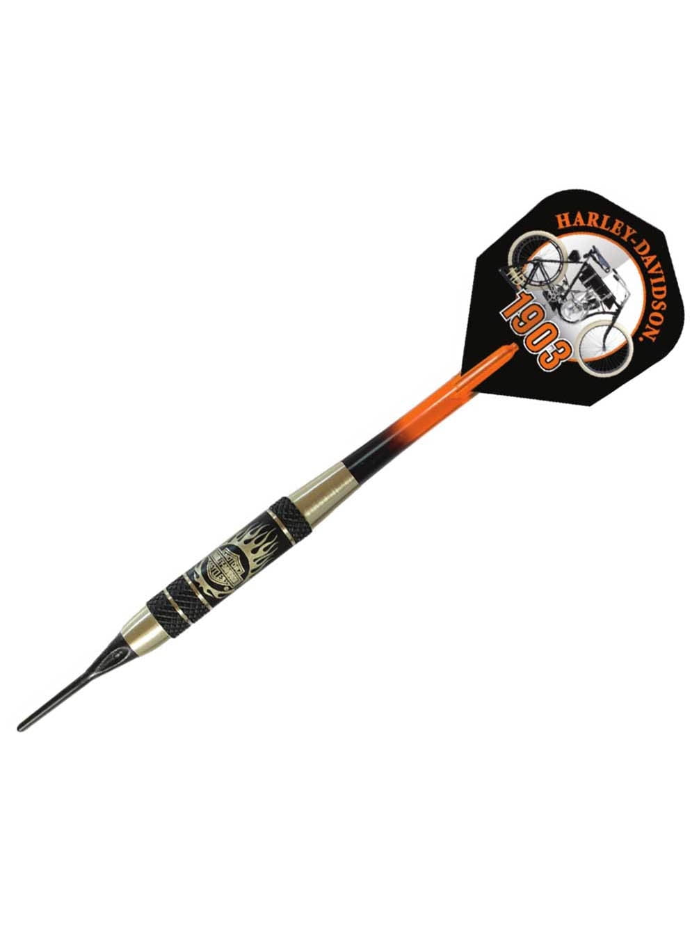 HarleyDavidson Vintage 1903 18 gr. Soft Tip Darts Black Coated Nickel Barrels, Harley