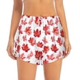 thumbnail image 2 of Balery Realistic Maple Leaf Pantalones cortos deportivos para mujer con forro y dos bolsillos, elásticos, para entrenamiento, gimnasio, yoga-Medium, 2 of 7