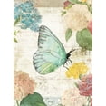 thumbnail image 2 of Villa, Milli 12x14 Gold Ornate Wood Framed with Double Matting Museum Art Print Titled - Butterfly Flowers, 2 of 4