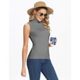 thumbnail image 5 of FITVALEN Women's Mock Turtleneck Tank Tops Sleeveless Stretch Slim Fit Top Base Layer Shirt, 5 of 6
