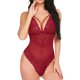 thumbnail image 2 of Pijamas de encaje Cuello en V delgado Forma de U Sin espalda Sin mangas Encantador Body de encaje para mujer Lady Wine Red S, 2 of 6