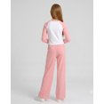 thumbnail image 5 of Yaoqi 11 Years Big Girl Outfit Set 12 Years Tween Girls Clothes Long Sleeves Letter Print Pullover Crop Top Wide Leg Pants 2pcs Clothing Pink, 5 of 7