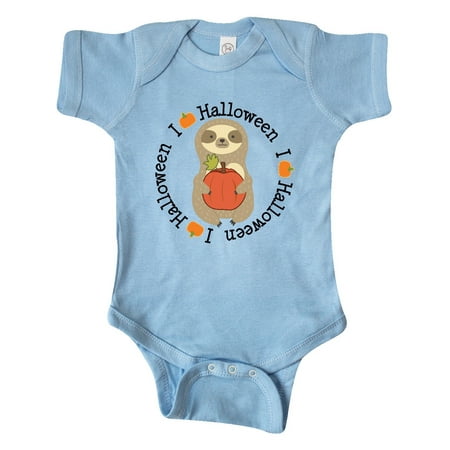 

Inktastic I Love Halloween Cute Sloth Gift Baby Boy or Baby Girl Bodysuit