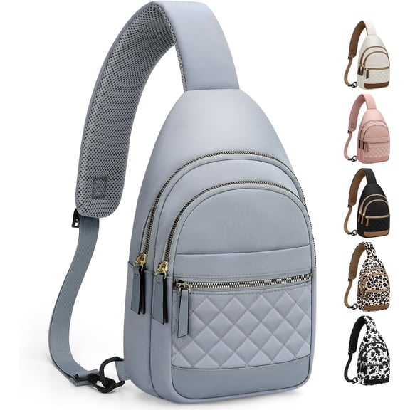 Sling Bag for Women Men  Crossbody Bags for Women Trendy Casual Fanny Pack with Convertible  Strap Chest Bag for Travel Hiking(Blue, Medium)