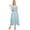 Sky Blue & White, variant on Bimba Sky Blue Rayon Sleeveless A-Line Slit Cut Women Dress With Tie Waist Dori - 8