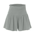 thumbnail image 2 of fatyb Flowy Shorts for Women Smocked High Waist Wide Leg Shorts Summer Lightweight Loose Casual Shorts, 2 of 6