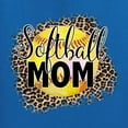 thumbnail image 2 of Softball Mom Animal Print Girl Sports Womenâ€™s Standard V-Neck Tee, Royal, Medium, 2 of 5