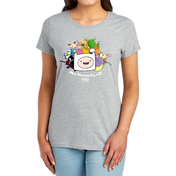 Adventure Time Mathematical Women's T Shirt, Athletic Heather, Medium