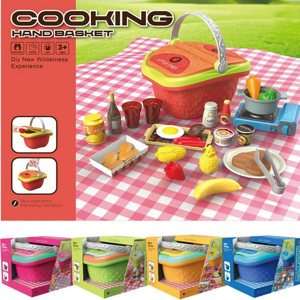 Child's picnic basket set discount