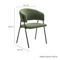 thumbnail image 3 of Side Dining Chair, Set of 2, Black, Fabric, Bar Pub Cafe Bistro Dining Kitchen Hospitality Restaurant, Modern Contemporary, HB37468, 3 of 10