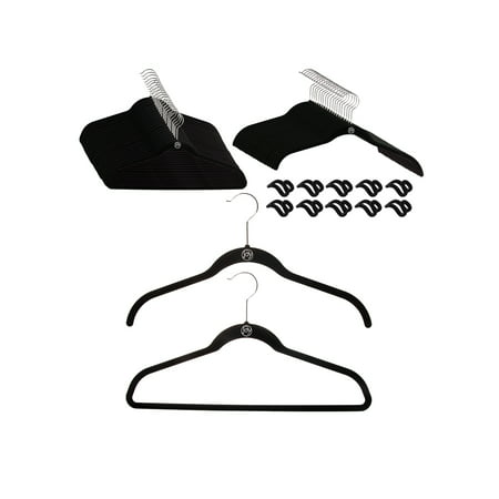 Joy Mangano (50 Piece) Huggable Hangers Non Slip Velvet Hangers Space Saving Clothes Hangers (Best Space Saving Hangers)