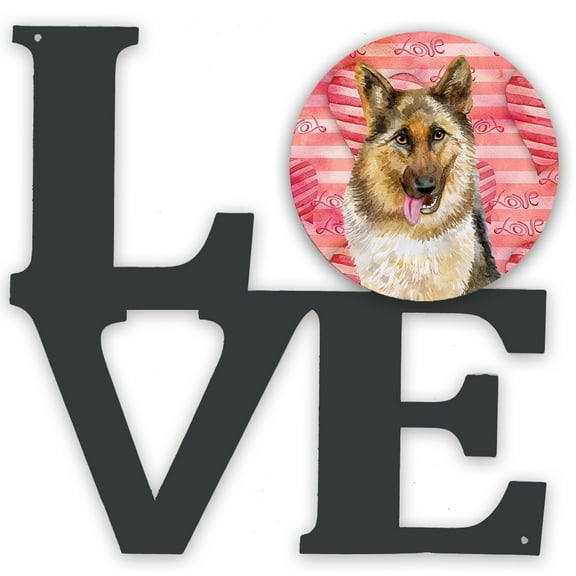 German Shepherd Love Metal Wall Artwork LOVE