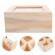 thumbnail image 2 of Wooden Divided Tea Bag Storage Box Coffee Bag Holder Tea Bag Organizer with Clear Window, 2 of 3