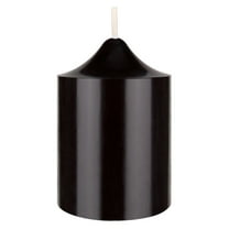 Mega Candles 1 pc Unscented Black Dome Top Round Pillar Candle, Hand Poured Premium Wax Candles 2 Inch x 3 Inch, Home Décor, Wedding Receptions, Baby Showers, Birthdays, Celebrations, Party & More
