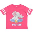 thumbnail image 3 of Inktastic Big Sis Cute Elephants with Moon and Stars Girls Toddler T-Shirt, 3 of 5