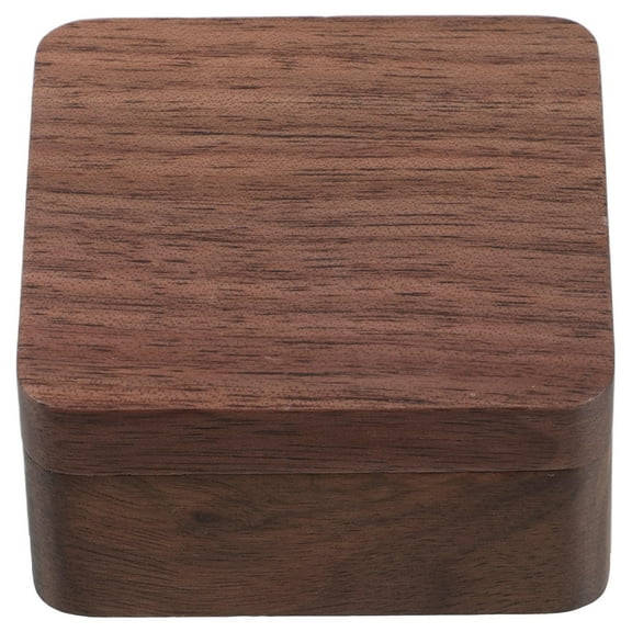 SEWCHICS Gifting Cufflinks Box Dark Brown Black Walnut Wood 1Pack