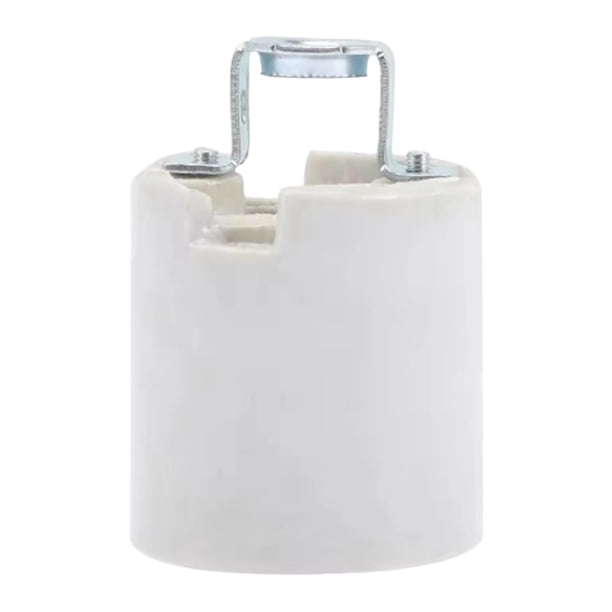 2 portalámparas cerámicos E26 universales, estables, de diseño sencillo y compatible con una amplia gama de lámparas y con base resistente al calor.