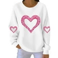 thumbnail image 2 of Vetsdori Pullover Sweatshirts for Women Valentine Winter Shirts Crew Neck Valentine's Days Womens Sweatshirts, 2 of 4