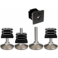thumbnail image 1 of Pata retráctil cuadrada de 4 piezas con tapa de acero de 30 x 30 mm y tornillo ajustable para sillas, estantes y mesas, 1 of 1