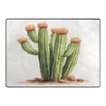 thumbnail image 4 of Ryvnso Cactus Watercolor Area Rug Floor Mats Non-Slip Home Carpet 63 x 48 inch, 4 of 7
