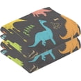 thumbnail image 2 of Dreamtimes 2 Piece Cute Dino Pattern Hand Towels for Bath Decorative, Pure Cotton Guest Towels Fingertip Towels for Bathroom Spa Gym,16 x 28 inch, 2 of 7
