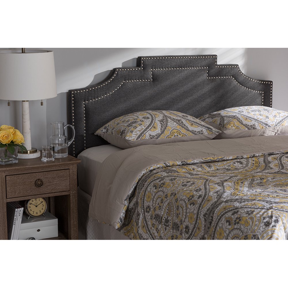 Baxton Studio Deena Modern and Contemporary Dark Grey Fabric King Size