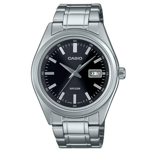 Casio Standard Analog Stainless Steel Black Dial Quartz MTP-B180D-1A1V Men's Watch