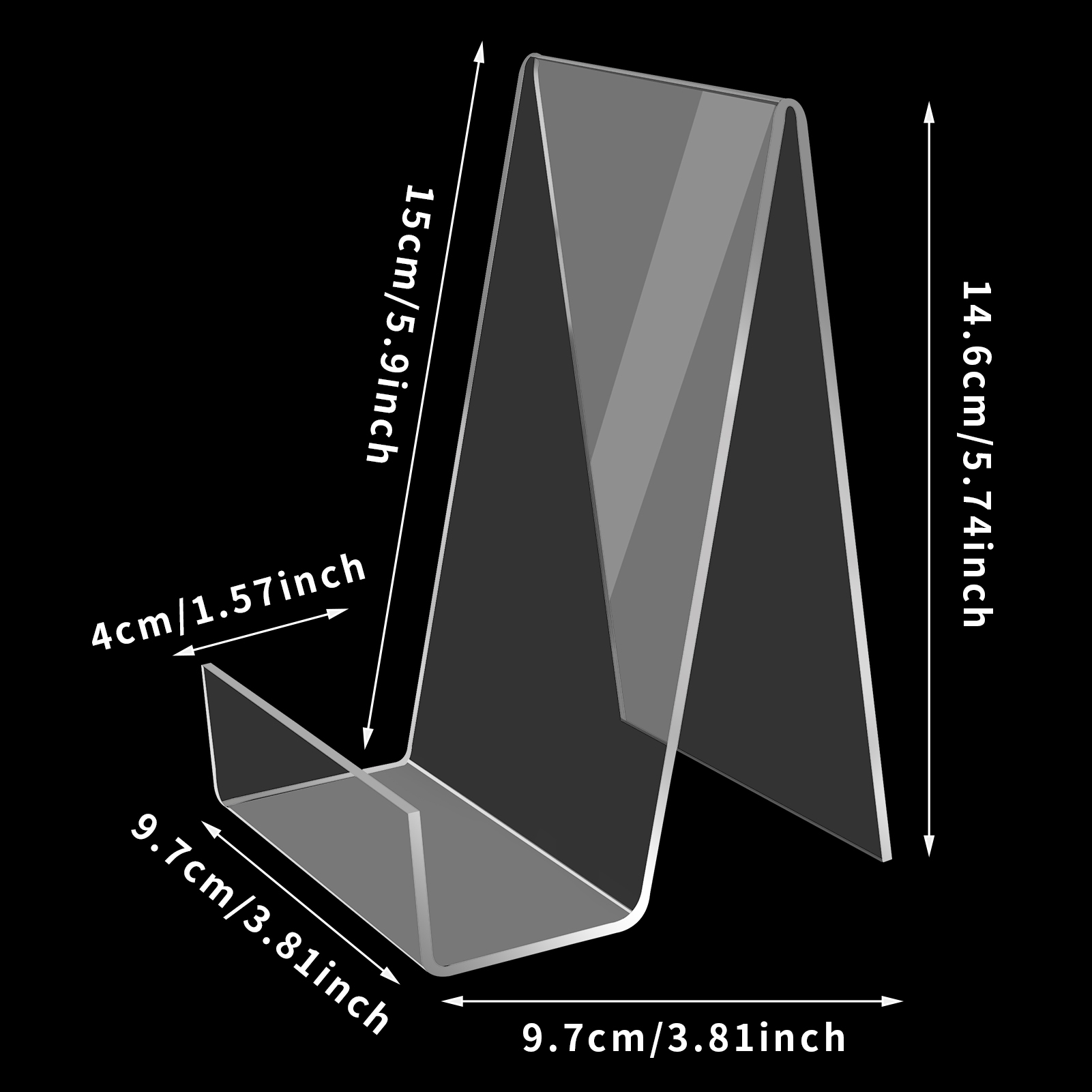 Buy Springcorner 5 Pack Acrylic Book Stand with Ledge,6x4 Inch Clear