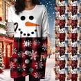 thumbnail image 2 of Duqingm Christmas Shirts for Women 2025 Merry Christmas Shirts Women Xmas Buffalo Plaid Tree Shirt Long Oversized Graphic Tees Xmas Tops Hot Pink,XL, 2 of 6