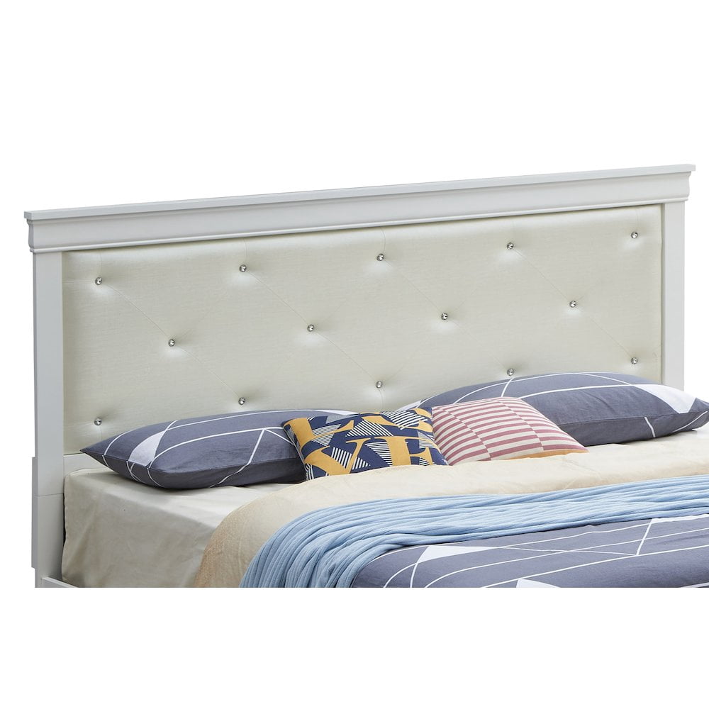 Glory Furniture Lorana Queen Bed in White Color