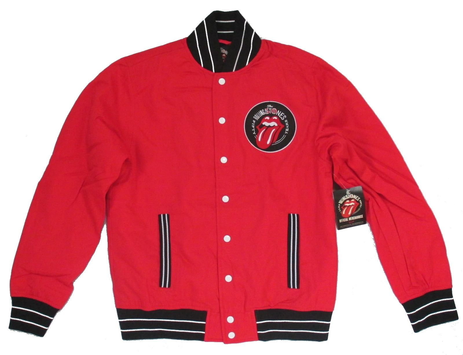 Bravado The Rolling Stones Grrr! 50 Years Red Varsity Jacket (Large