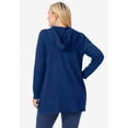 thumbnail image 2 of Woman Within Plus Size Waffle-Thermal Lace-Up Hoodie, 2 of 4