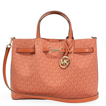 Michael Kors Women's Carson Medium Signature Logo Satchel (Red Clay)