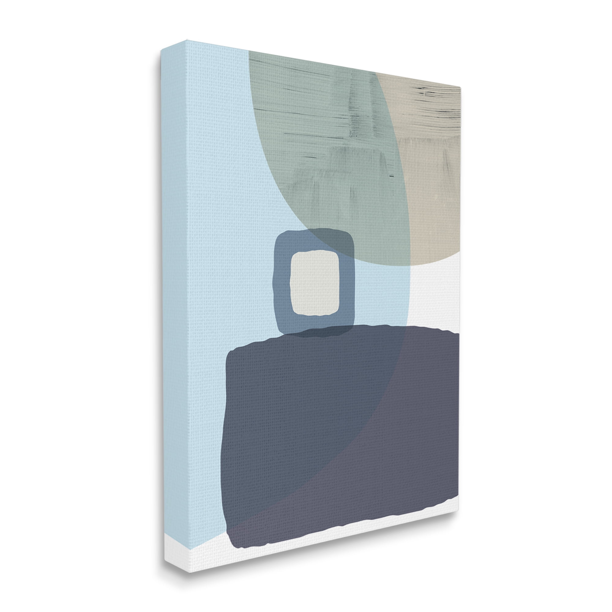 Stupell Industries Modern Contemporary Sleek Blue Geometric Shapes Canvas Wall Art, 30 x 40, Design by Urban Epiphany