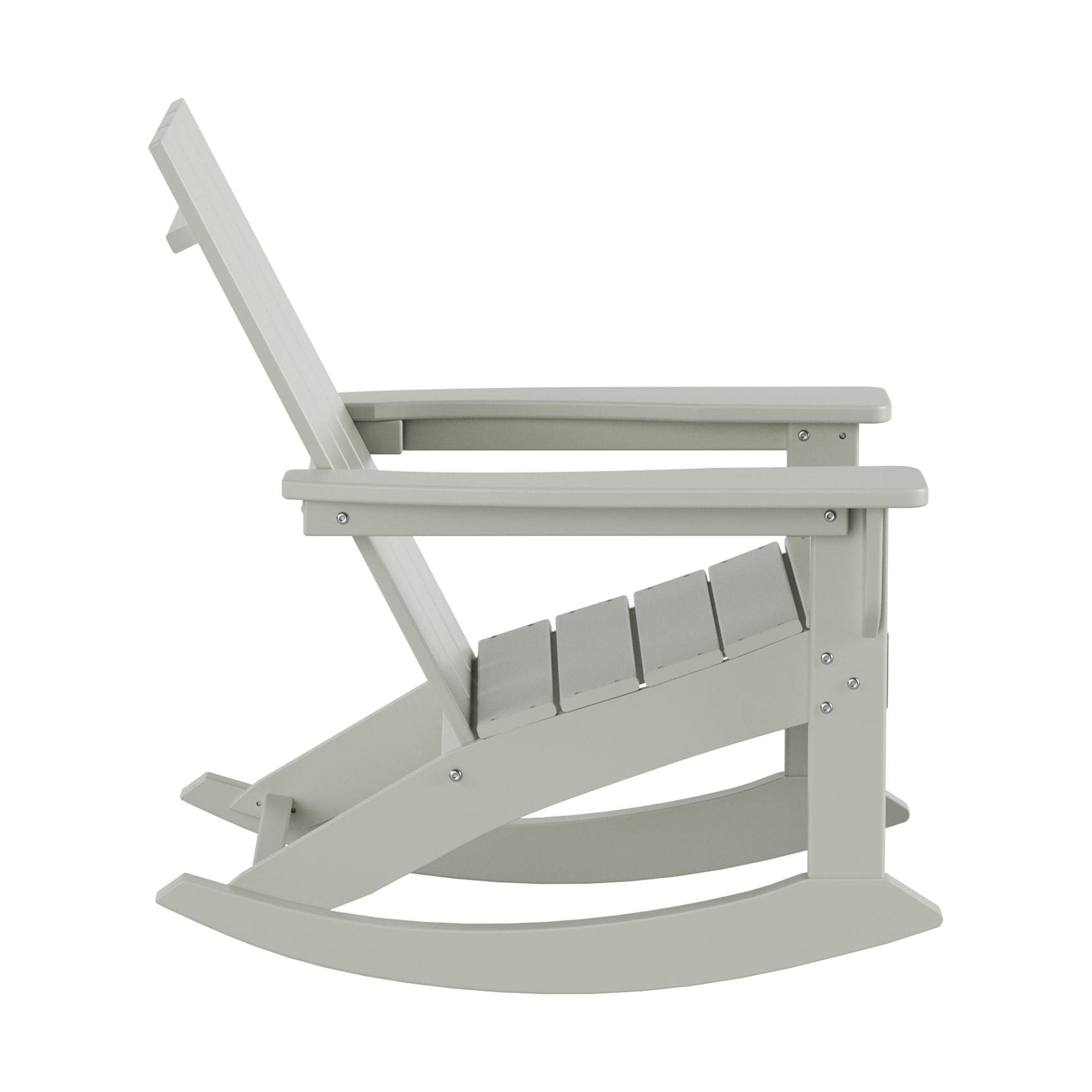 GARDEN Set of 2 Modern Plastic Outdoor Rocking Chairs for Patio Porch, Sand