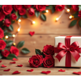 thumbnail image 4 of Valentine's Day Heart Love Backdrop Banner Romantic Flower Design Wedding Photo Props Party Decorations Background Event Display, 4 of 4