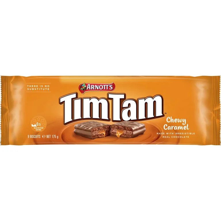 Arnott's Tim Tam Chocolate Biscuits, 175 Grams/6.2 Ounces, Chewy