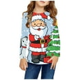 thumbnail image 4 of Christmas Shirts for Boys and Girls Girls Christmas Shirts Boys Christmas Tops Girls Long Sleeve Prints Shirts Christmas Crewnecks Tops Dressy Casual Blouses Clothes, 4 of 6