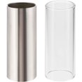 thumbnail image 1 of ShenMo 2 Pieces Glass Slide and Stainless Steel Slide in Box for Guitar, Bass, Medium (6cm), 1 of 5
