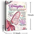 thumbnail image 2 of HFDF Butterfly Wall Art for Daughter Hangable Canvas Poem Prts Wall Art for Daughter Bedroom Wall Decor,Sentimental Gifts for Daughters from Mom 8x10inch Framed, 2 of 5