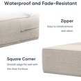 thumbnail image 5 of PARKWELL Outdoor 24" x 24" 4 Piece 6" Thicken Deep Seat Cushion Set,Water Repellent, Fade Resistant,Bottom and Back Cushion for Chair, Sofa, and Couch,Floor Futon Mat,Beige, 5 of 8