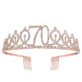 thumbnail image 3 of Set de banda y tiara para cumpleaños BRT Bearingshui número 70 mujer oro rosa, 3 of 4