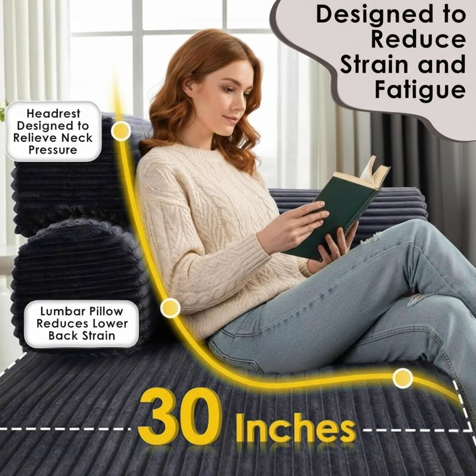 Convertible Sleeper Sofa Bed, 78.5" Modern Futon Sofa Bed for Living Room, Foldable Loveseat Sofa with Memory Foam, Corduroy Floor Mattress Couch, No Assembly Required (Dark Grey)