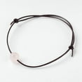 thumbnail image 2 of 50pcs Adjustable Cowhide Leather Cord Bracelets with Natural Mixed Stone Round Beads 60mm, 2 of 5