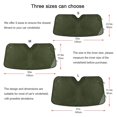 thumbnail image 5 of ALAZA Olive Green Solid Windshield Sun Shade Car Foldable Sun Visor Block UV Rays Protector 57"x31.5", 5 of 8