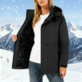 thumbnail image 4 of Ruimatai Women's Winter Hooded Parka Coat Long Sleeve Casual Jacket with Zipper Buttons Pockets for Daily Comfort Warmth, 4 of 7